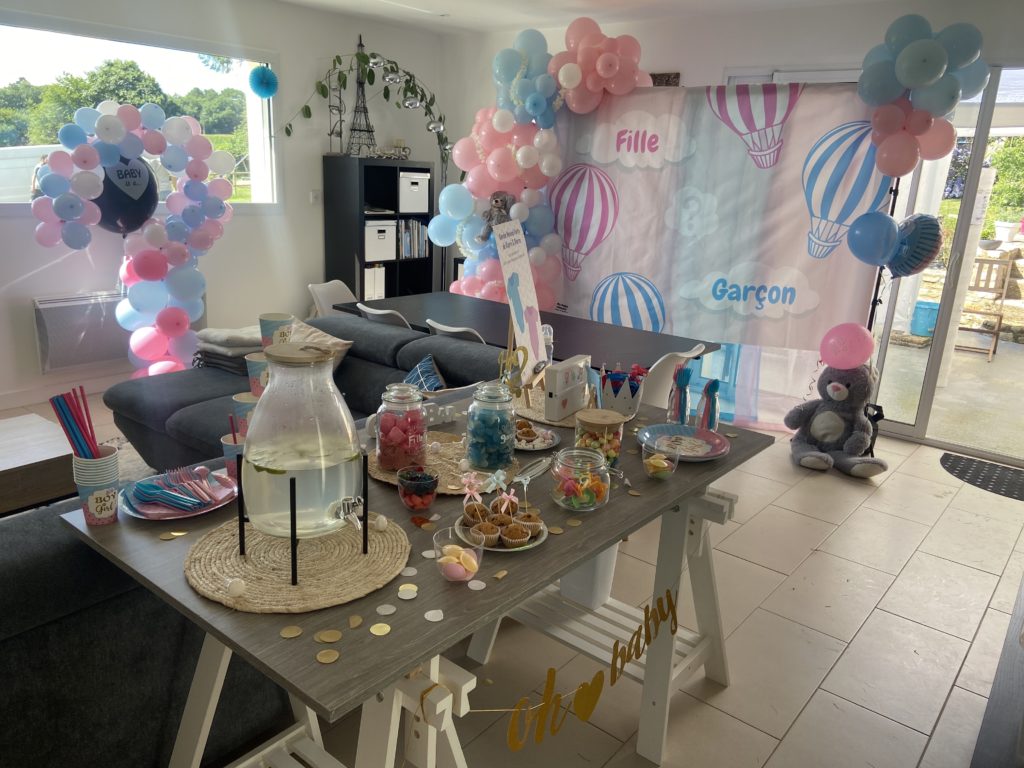 organisation gender reveal party baby shower morbihan loire atlantique
