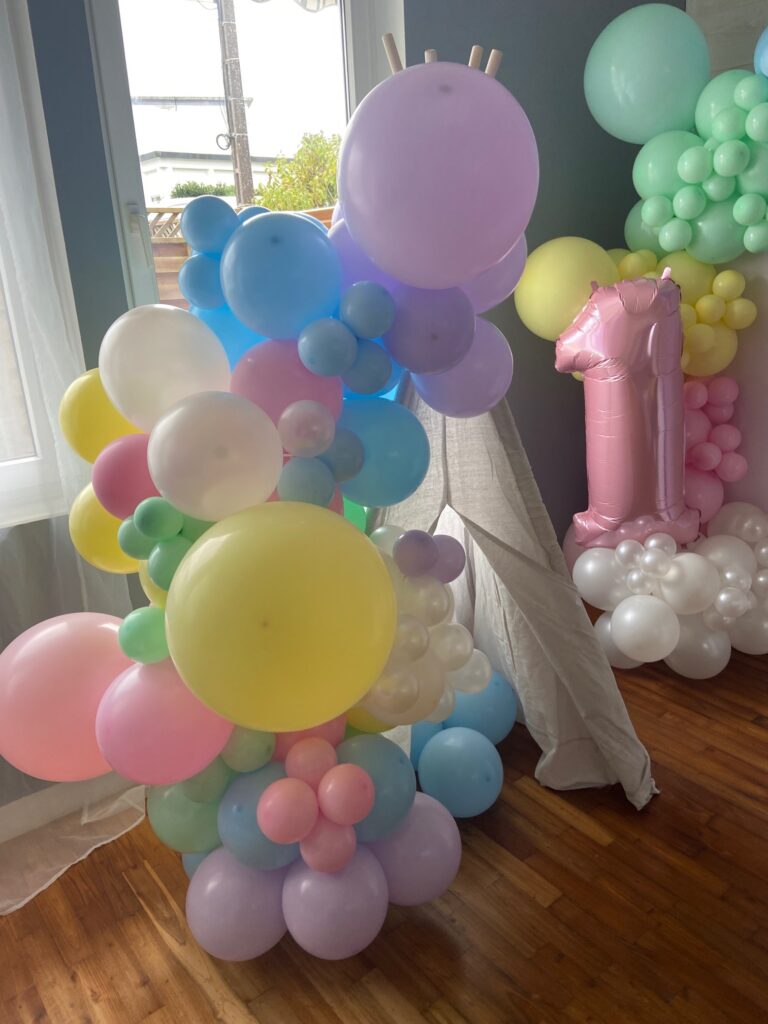 decoration organisation anniversaire morbihan arche de ballons arc en ciel anniversaire