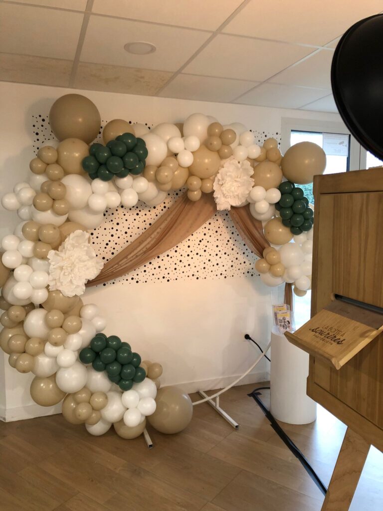 arche de ballons arche de fleurs morbihan vannes Bretagne Lorient Nantes organisateur événement anniversaire bapteme gendre reveal mariage