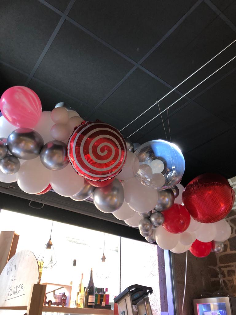 arche de ballons magasin éphéméride saint Valentin fête entreprise Morbihan Bretagne