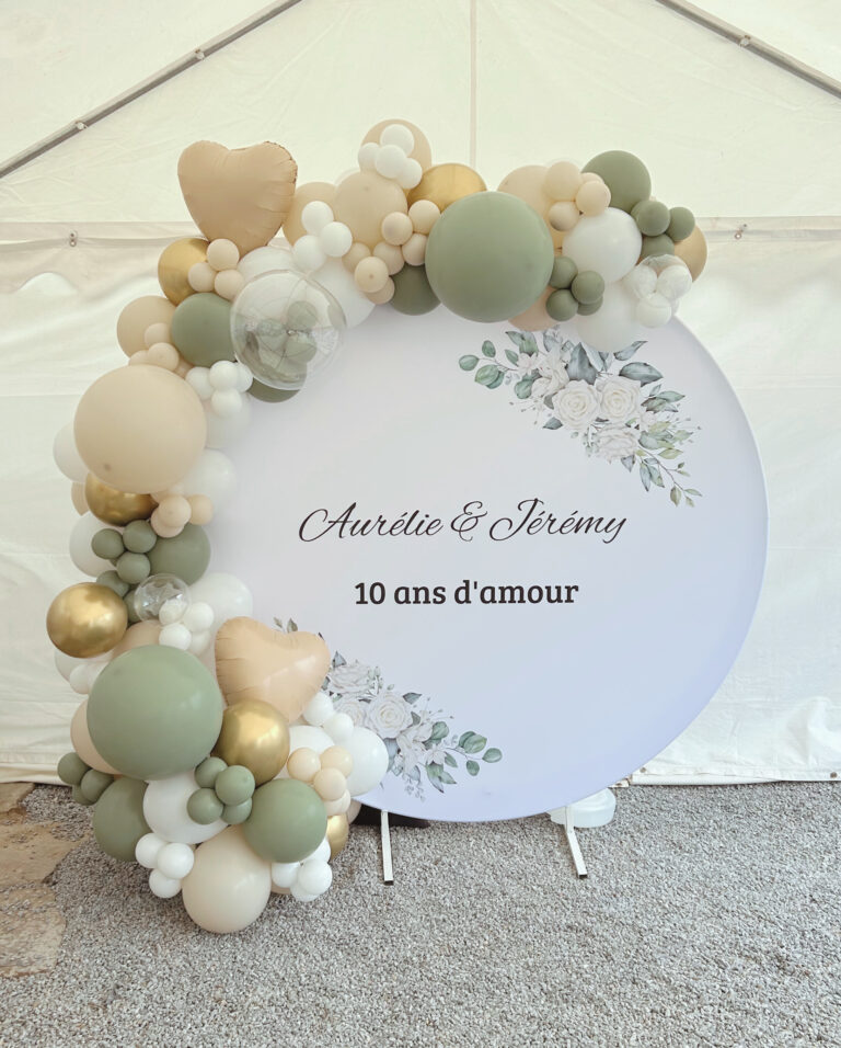 décoration anniversaire de mariage arche de ballon Morbihan vannes Lorient Nantes