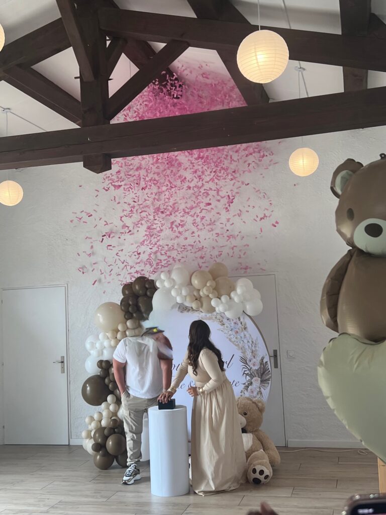 décoration révélation buzzer Gender Reveal Morbihan Bretagne Loire atlantique lorient vannes Nantes rennes