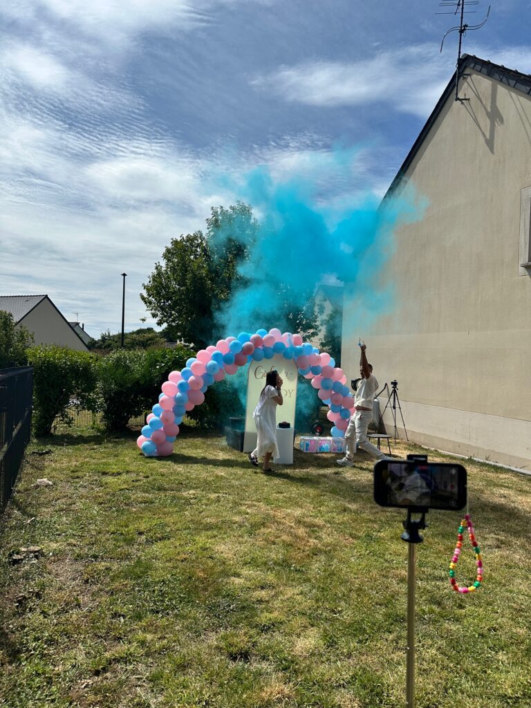 décoration révélation buzzer Gender Reveal Morbihan Bretagne Loire atlantique lorient vannes Nantes rennes