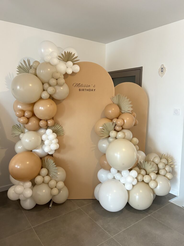 arche de ballons décoration anniversaire bapteme baby shower gender reveal mariage Morbihan Bretagne Loire Atlantique vannes Lorient Nantes