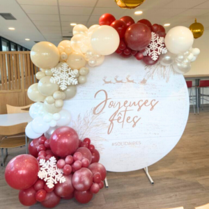 décoration de noel cse arche de ballons Morbihan Loire atlantique Bretagne