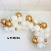 Arche au mètre Arche de Ballon Blanc dorée or My Happy Company Ma Décor Box #madecorboxchallenge 4 mètres
