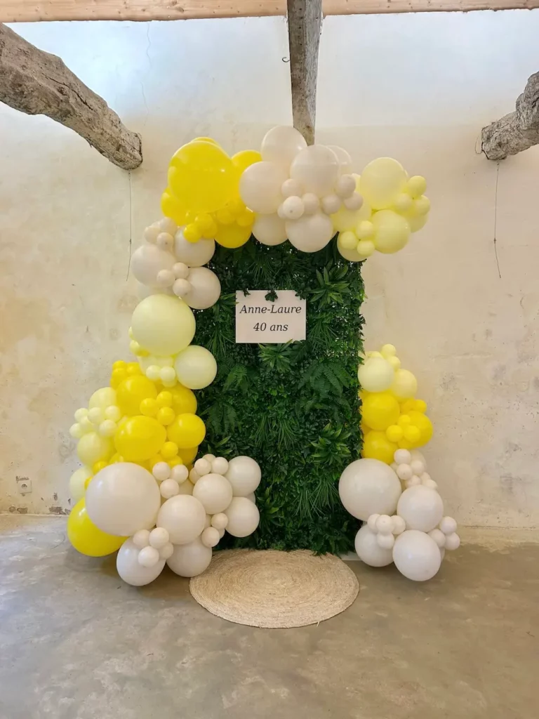 Arche de ballons anniversaire 40 ans bretagne