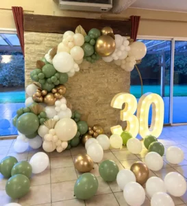 Arche de ballons vannes anniversaire 30 ans