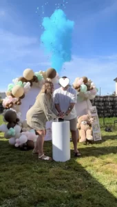 décorateur gender reveal arche de ballons toile personnalisée Morbihan Bretagne loire atlantique