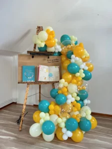 Inauguration arche de ballons vannes