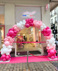 inauguration adopt boutique arche de ballons Morbihan Bretagne loire atlantique Nantes