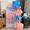 Anniversaire, Stitch, bleu, lilac, rose, fond personnalisé, toile personnalisée, Bretagne, Morbihan