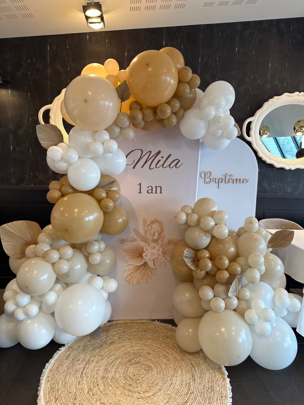 arche de ballons bohème bapteme