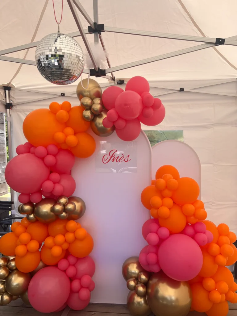 décoration de bapteme Morbihan Bretagne Loire atlantique Nantes arche de ballons pas cher