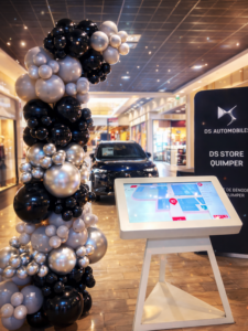 animation décoration arche de ballons centre commercial sculpteur de ballons Bretagne Loire atlantique