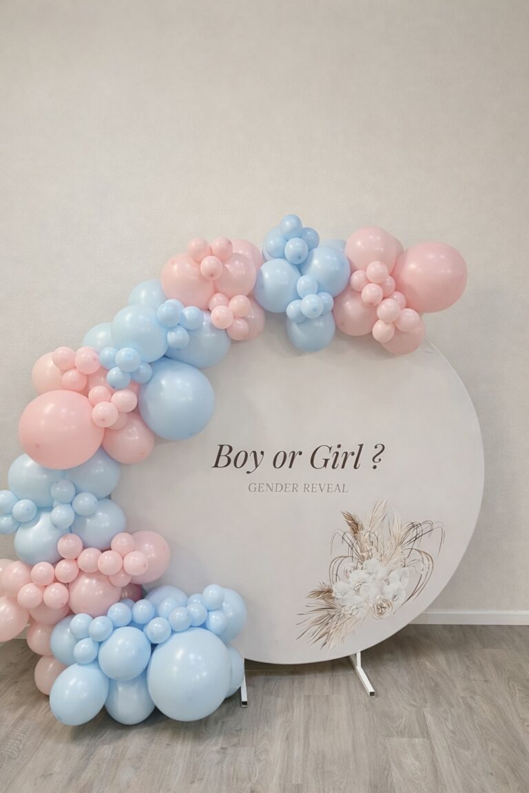 décoration gender reveal location buzzerBretagne Morbihan Loire atlantique vannes lorient Nantes rennes