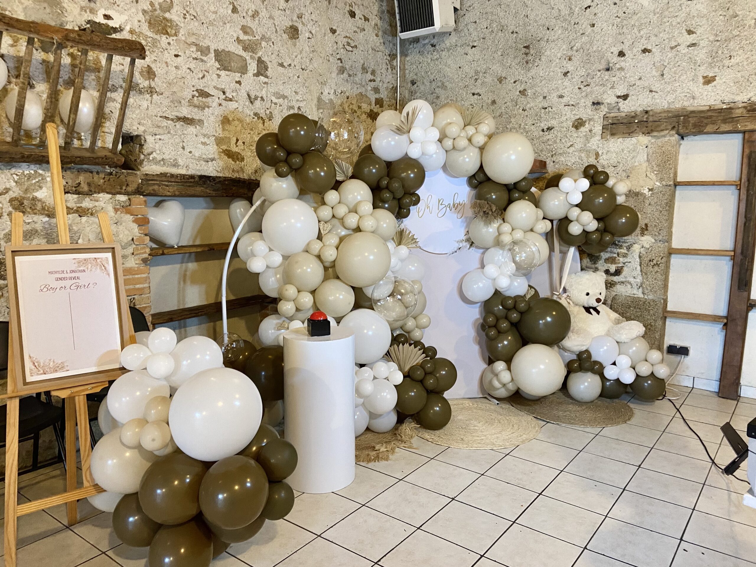 décoration gender reveal location buzzerBretagne Morbihan Loire atlantique vannes lorient Nantes rennes