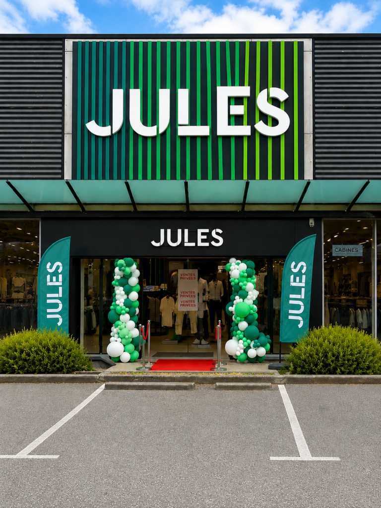 ouverture boutique Jules pack ouverture arche de ballons
