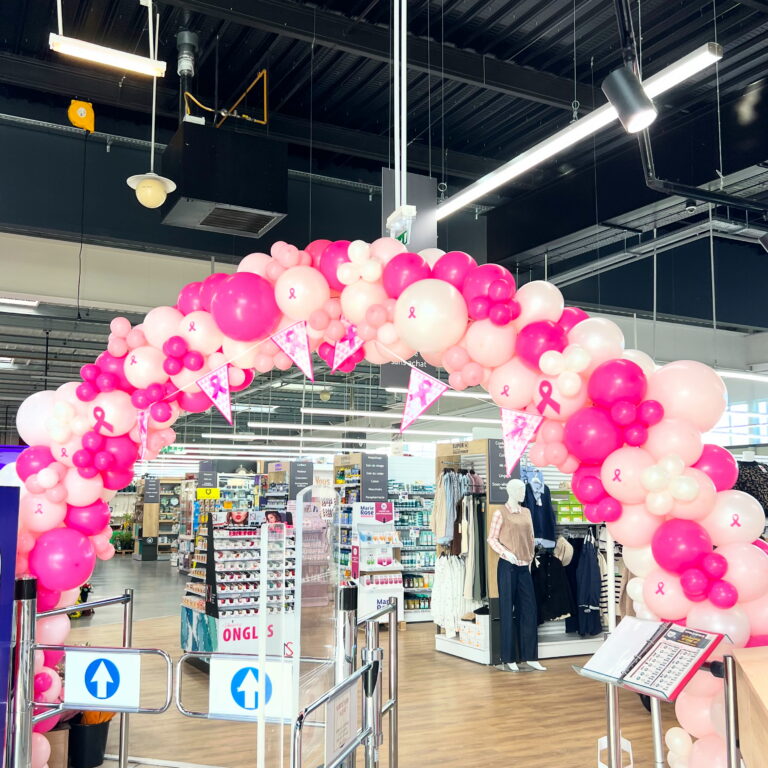 octobre rose ballon octobre rose noeud octobre rose Morbihan Bretagne paris