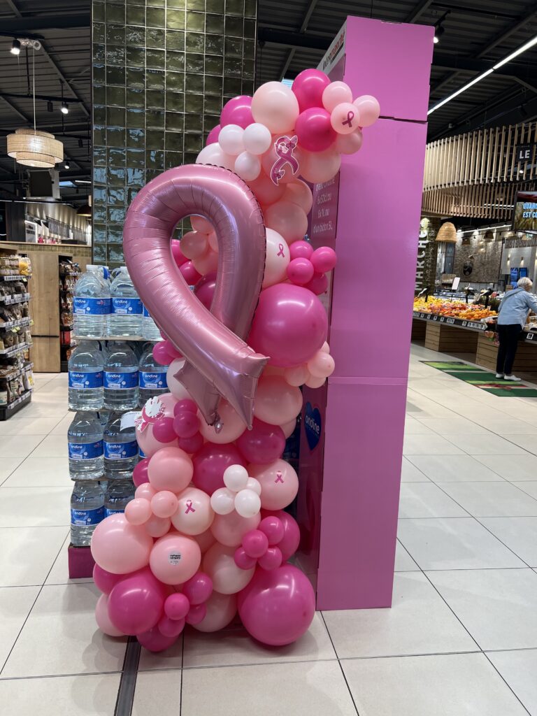 octobre rose ballon octobre rose noeud octobre rose Morbihan Bretagne paris
